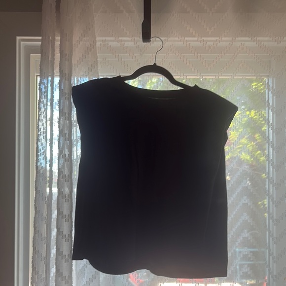 Storets Black & White  Cotton Sleeveless Shirt with shoulder pads (2 shirts) - Picture 1 of 5